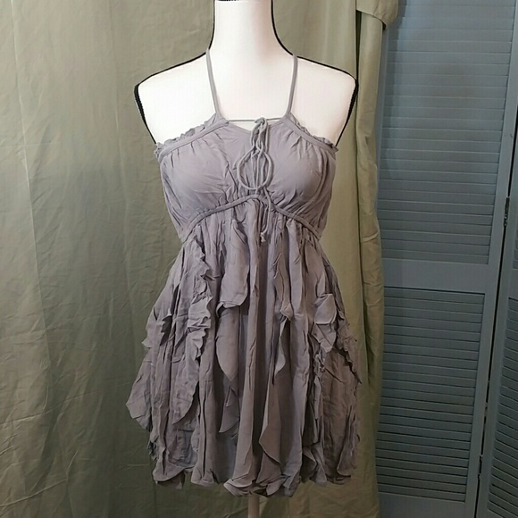 Umgee Tops - NIP Umgee ruffle x-cross strap mini dress/tunic M